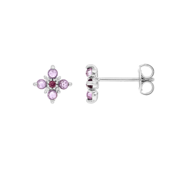 Ohrstecker BLOOM, Amethyst/Rhodolith, 925 Sterlingsilber Bild 3