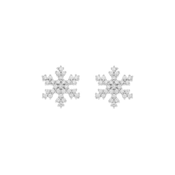Ohrstecker Snowflake, 925 Sterlingsilber Bild 2