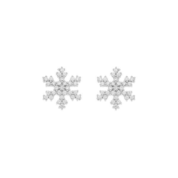 Ohrstecker Snowflake, 925 Sterlingsilber Bild 2