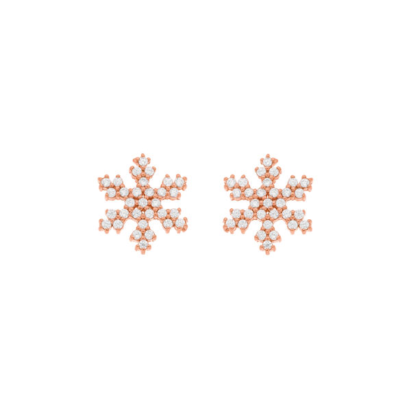 Ohrstecker Snowflake, 18 K Rosegold vergoldet Bild 2