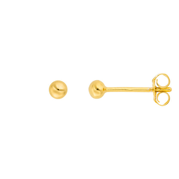 Kugelstecker Mini, 3 mm, 18 Karat Gelbgold vergoldet Bild 2