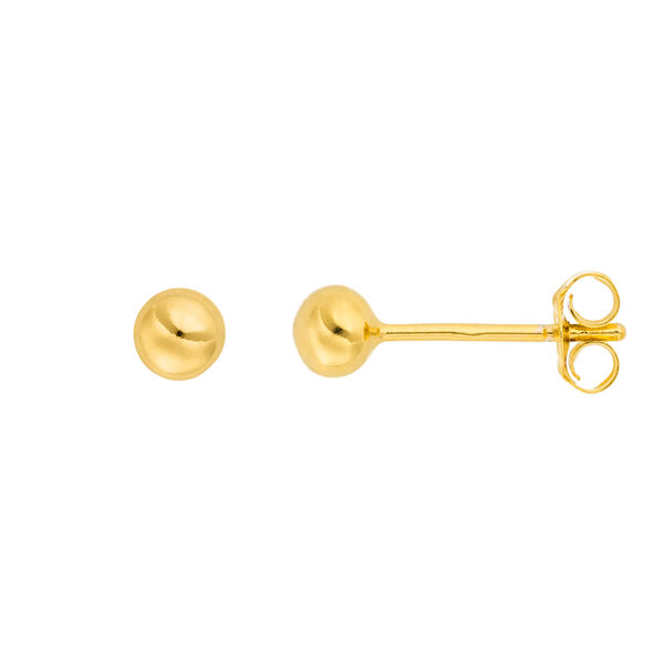 Kugelstecker Small, 4 mm, 18 Karat Gelbgold vergoldet Bild 2