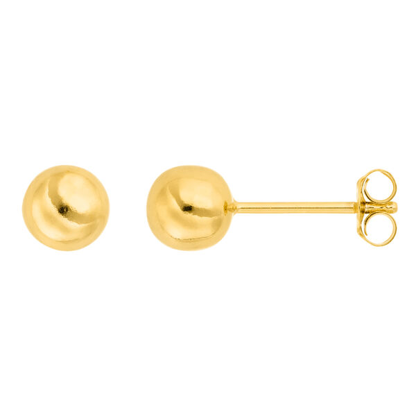 Kugelstecker Medium, 6 mm, 18 Karat Gelbgold vergoldet Bild 2