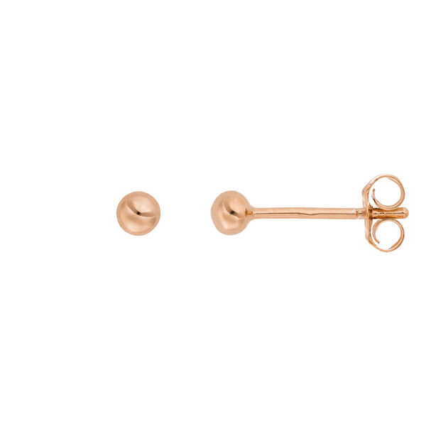 Kugelstecker Mini, 3 mm, 18 Karat Rosegold vergoldet Bild 2