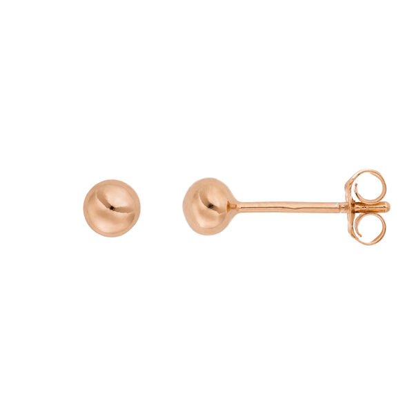 Kugelstecker Small, 4 mm, 18 Karat Rosegold vergoldet Bild 2