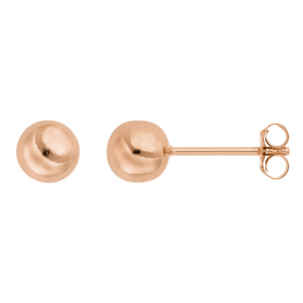 Kugelstecker Medium, 6 mm, 18 Karat Rosegold vergoldet Bild 3