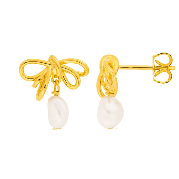 Ohrstecker PEARL BOW, 18 K Gelbgold vergoldet Bild 3