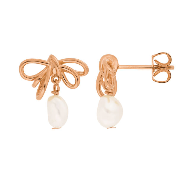 Ohrstecker PEARL BOW, 18 K Rosegold vergoldet Bild 3