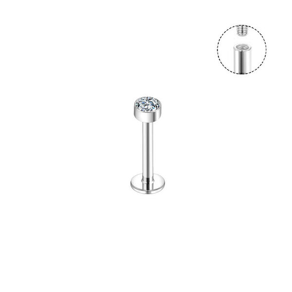 Piercing mit Zirkonia, Titan Bild 2