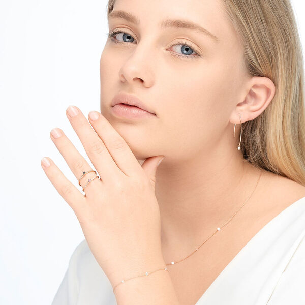 Creole Pure M Diamant 18 Karat Rosgold Bild 4