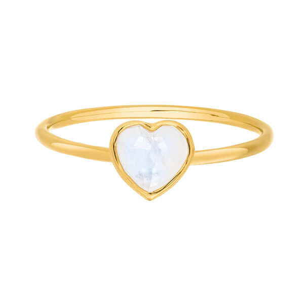 Ring VALENTINE, Mondstein, 18 Karat Gelbgold vergoldet, Gr.50 Bild 2