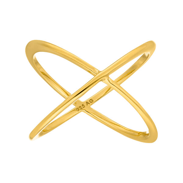 Ring X Cross, 18 K Gelbgold vergoldet, Gre 54 Bild 2