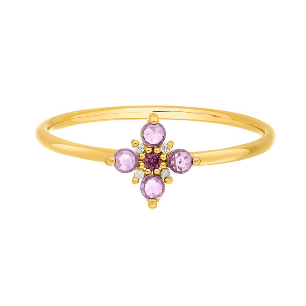 Ring BLOOM, Amethyst/Rhodolith, 18 Karat Gelbgold vergoldet Bild 3