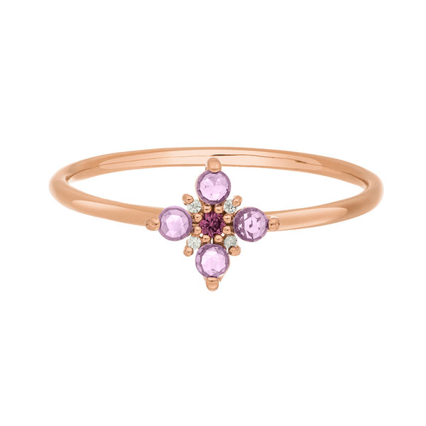Ring BLOOM, Amethyst/Rhodolith, 18 Karat Rosegold vergoldet Bild 3