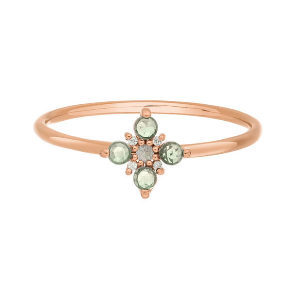 Ring BLOOM, Labradorit/Aventurin, 18 Karat Rosegold vergoldet Bild 3