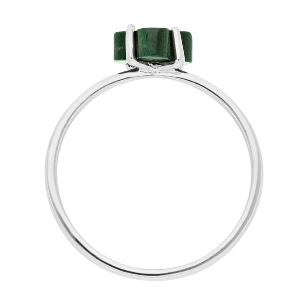 Ring Clover Gem, Malachit, 925 Sterlingsilber Bild 2
