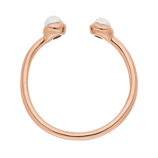 Silber Open Ring, Perle, Rosegold Bild 3