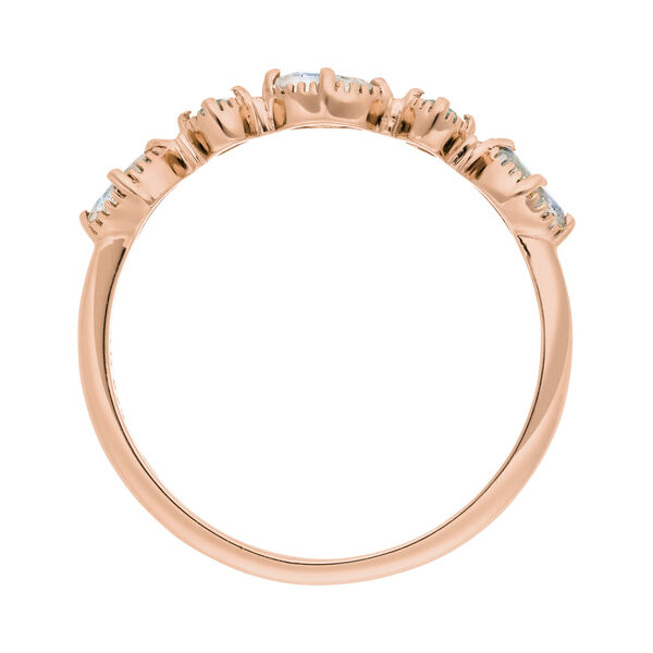 Silber Ring, Oval Gems, Rosegold Bild 3