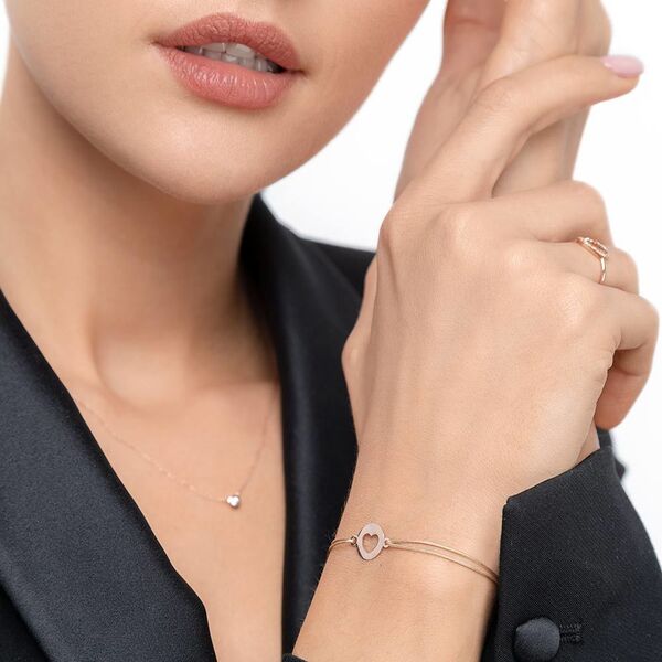 Freundschaftsarmband Heart, 14 Karat Rosegold Bild 2