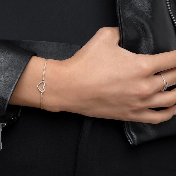 Freundschaftsarmband Herz mit Diamanten, 18 Karat Weigold Bild 4