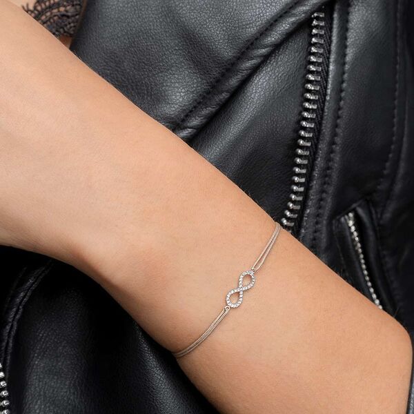 Freundschaftsarmband Infinity mit Diamanten, 18 Karat Weigold Bild 2